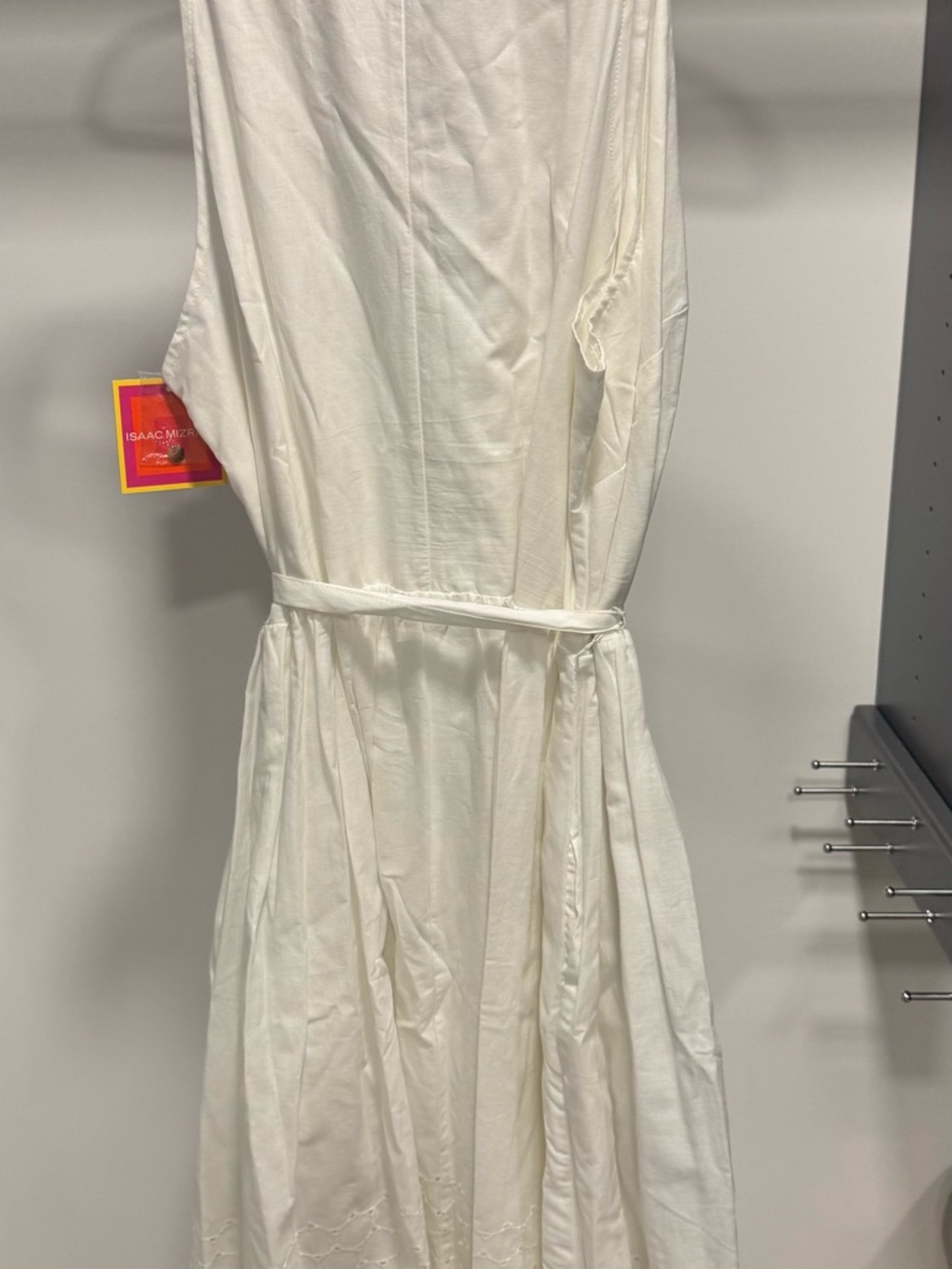 Isaac Mizrahi for Target White Midi Sun Dress with Button-Front - Picture 3 of 6